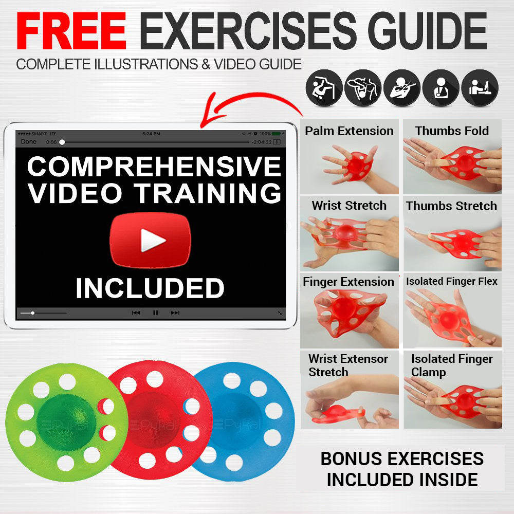 hand strengthener with free exercise guide