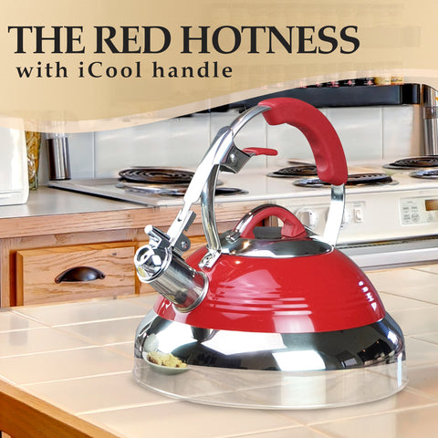 Image of Whistling Tea Kettle - Red Hotness (2.8 QT/2.65 L)