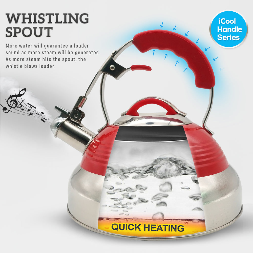 Whistling Tea Kettle Removable Tea Infuser Electric Kettles Water