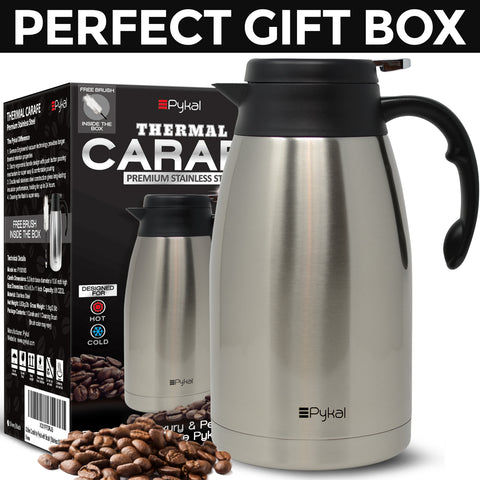 Coffee Carafe Thermal - 68oz Stainless Steel by Pykal