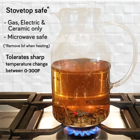 Image of stove top safe glass pitcher